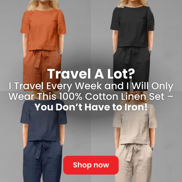 Travel A Lot? I Spend Every Weekend Traveling and I Will Only Wear This Cotton Blended Set - You Don't Have to Iron!