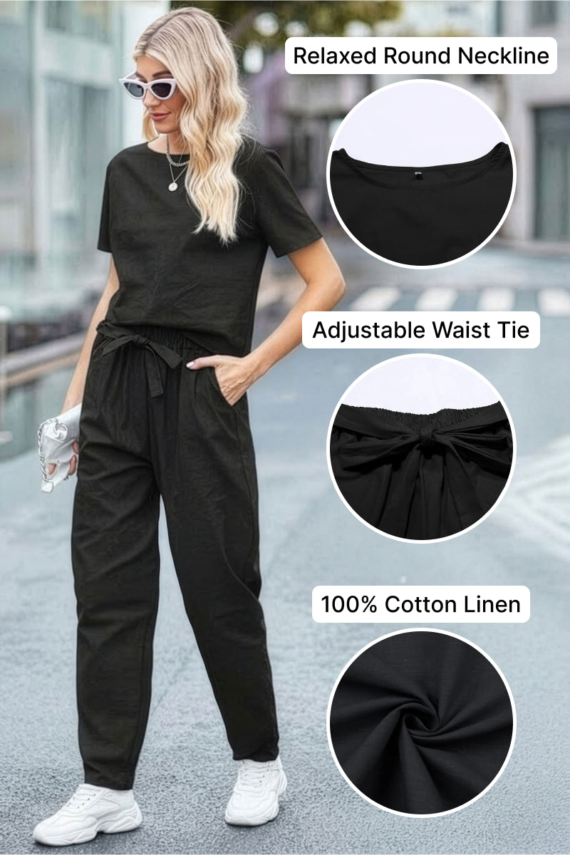 100% Cotton Linen Monochrome Co-ord
