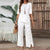 Elegant Irregular Hem Long Pants Set with Button Shirt