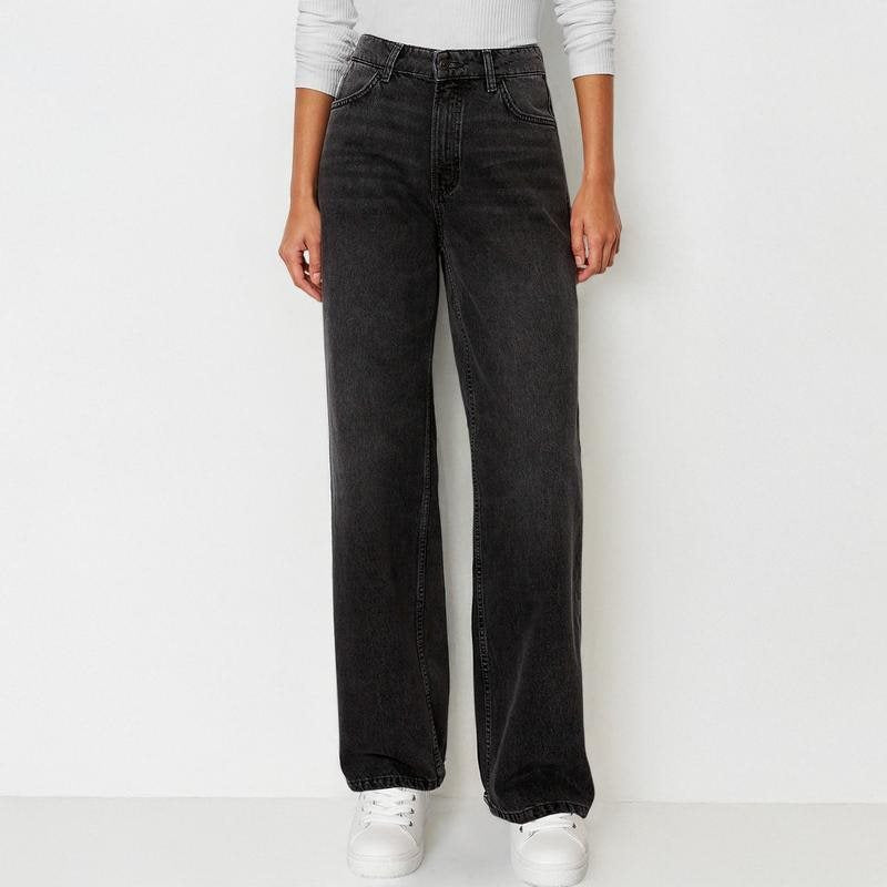 Casual Wide-leg High-waist Women&#39;s Jeans