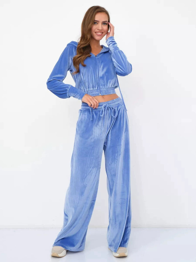 Silver Fox Fleece Hoodie and Pants Set