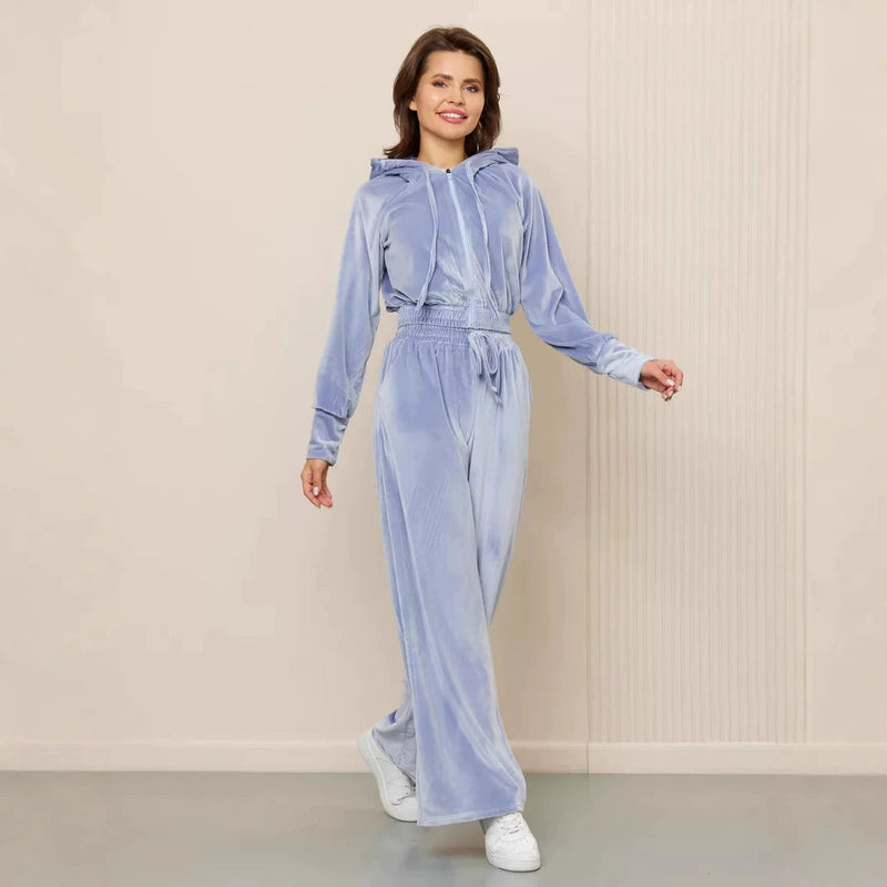 Silver Fox Fleece Hoodie and Pants Set