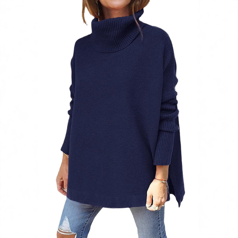 Turtleneck Batwing Sleeve Pullover Sweater