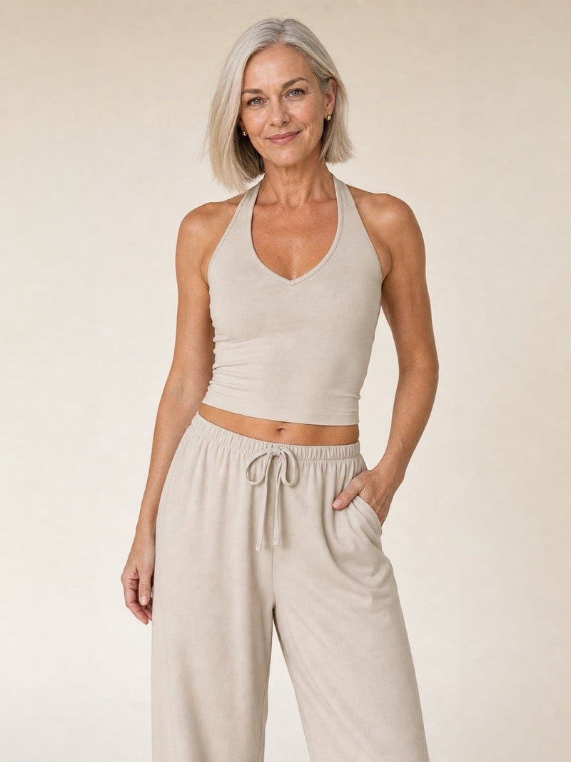 Halter Palazzo Co-Ord Athleisure Set