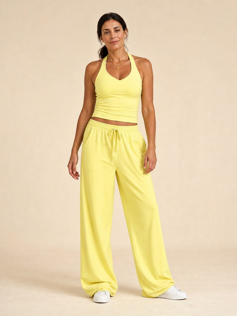 Halter Palazzo Co-Ord Athleisure Set