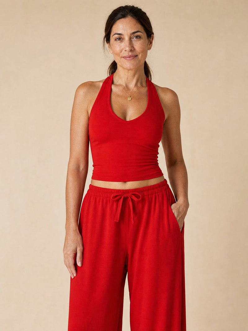 Halter Palazzo Co-Ord Athleisure Set
