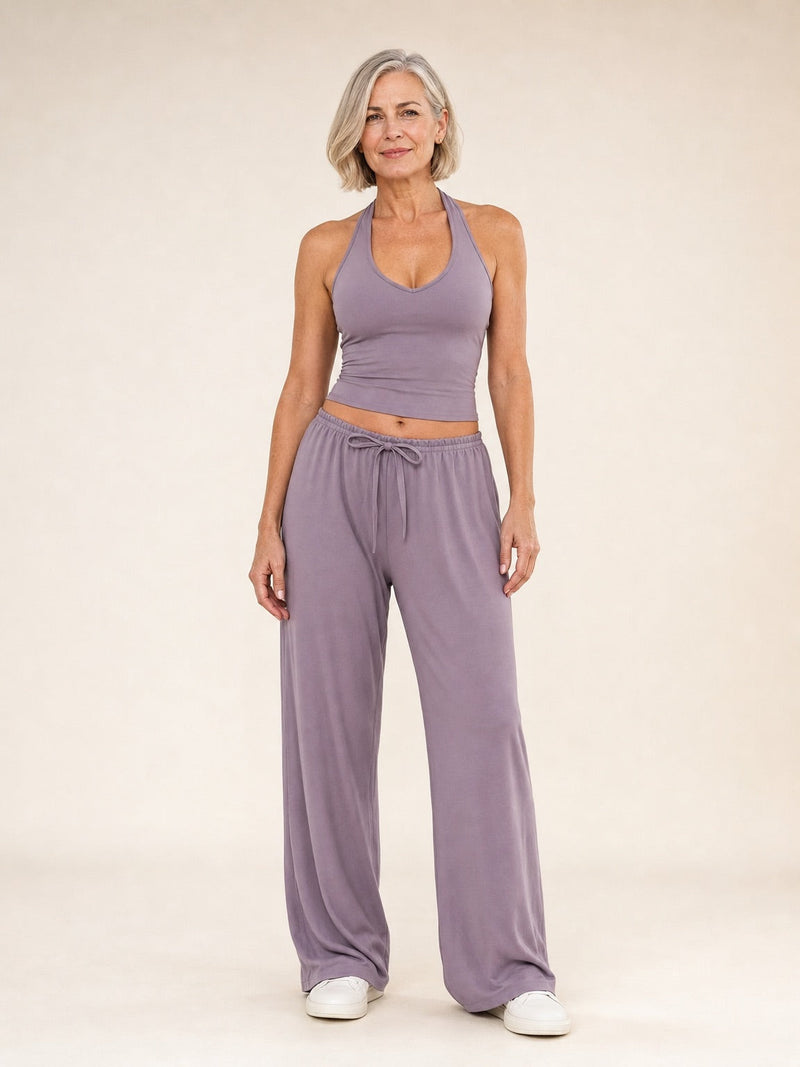 Halter Palazzo Co-Ord Athleisure Set