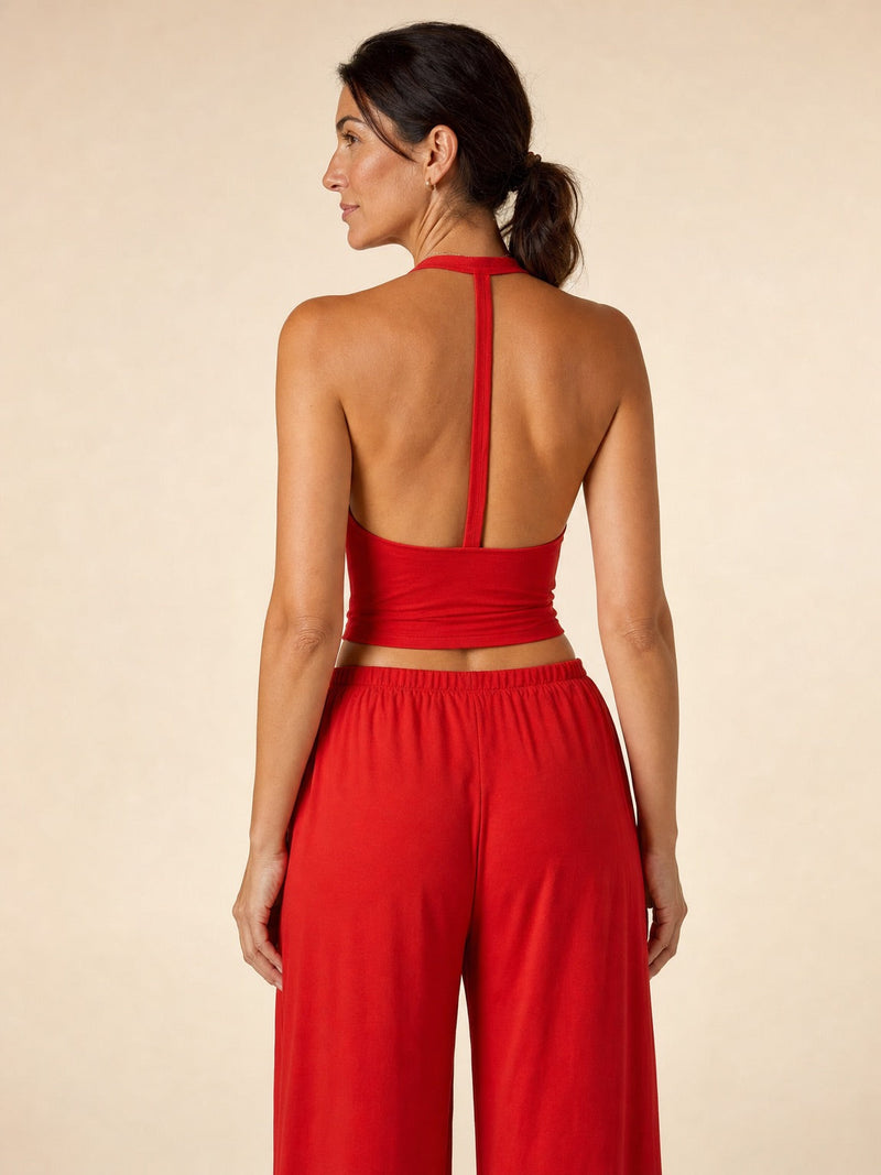 Halter Palazzo Co-Ord Athleisure Set