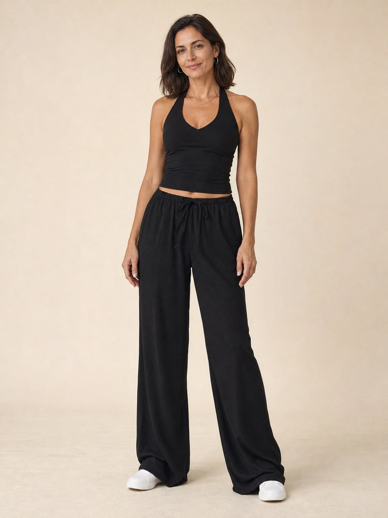 Halter Palazzo Co-Ord Athleisure Set