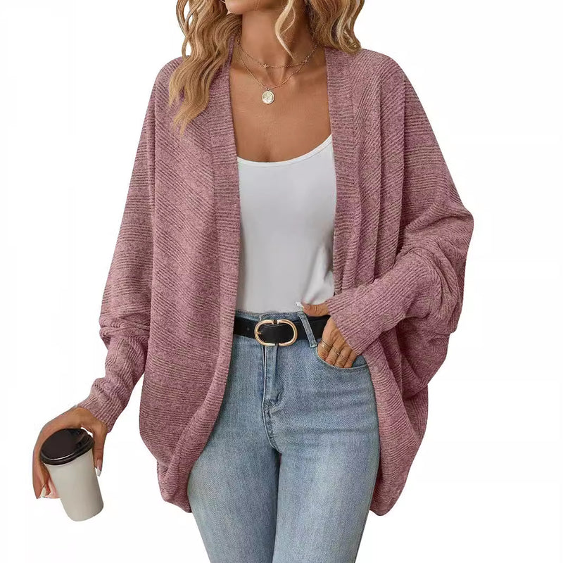 Loose Batwing Sleeve Knitted Cardigan