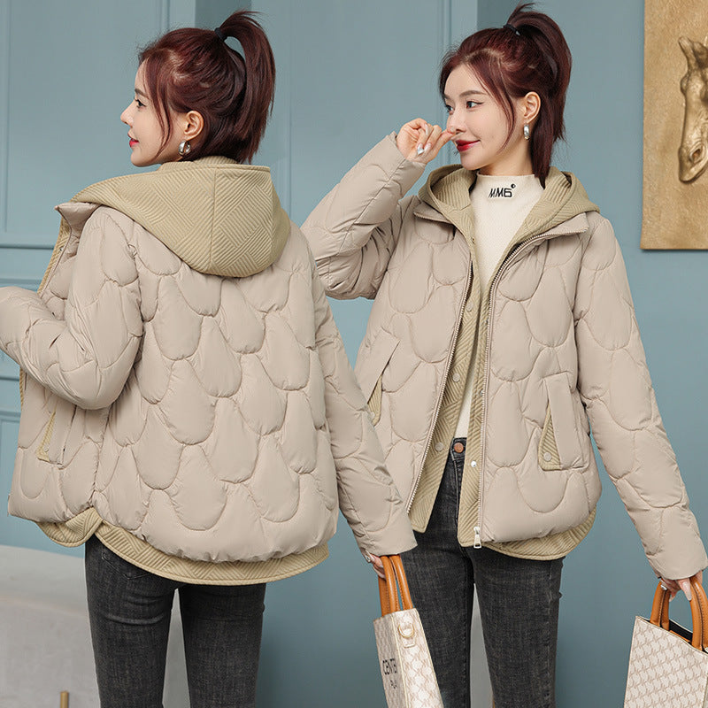 Korean-Style Hooded Thick Padded Jacket