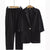 Cotton Linen Blazer and Pants 2-Piece Suit Set