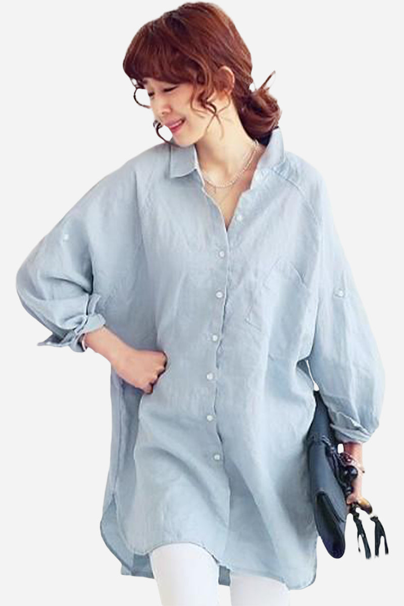 Oversized 100% Cotton Linen Shirt