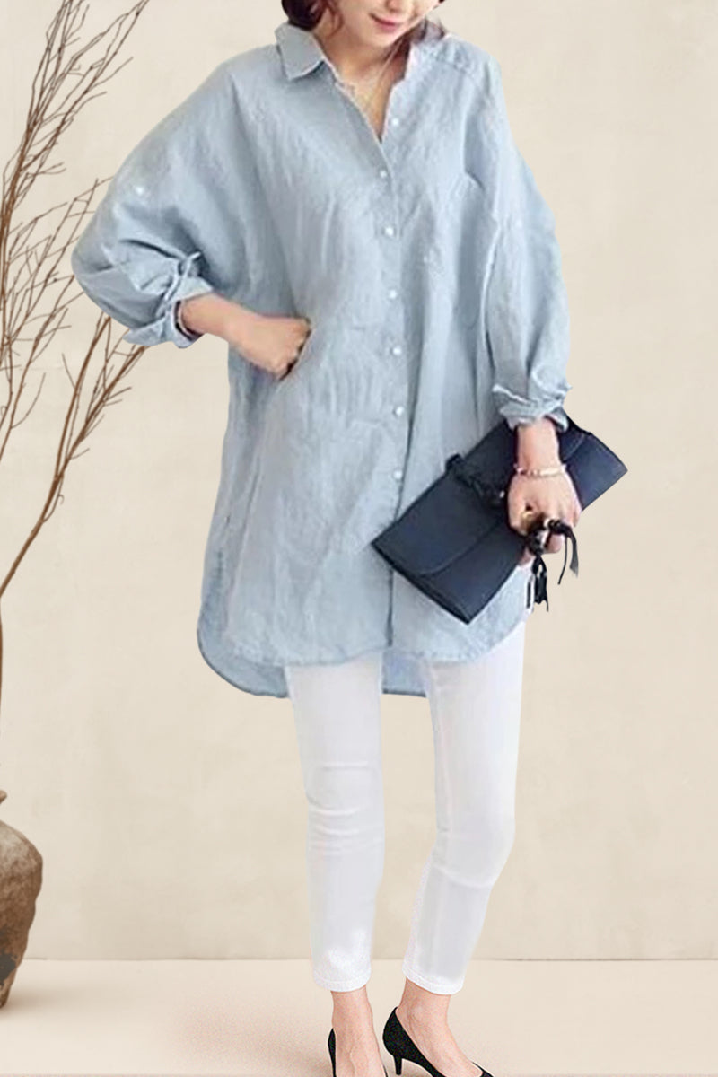 Oversized 100% Cotton Linen Shirt