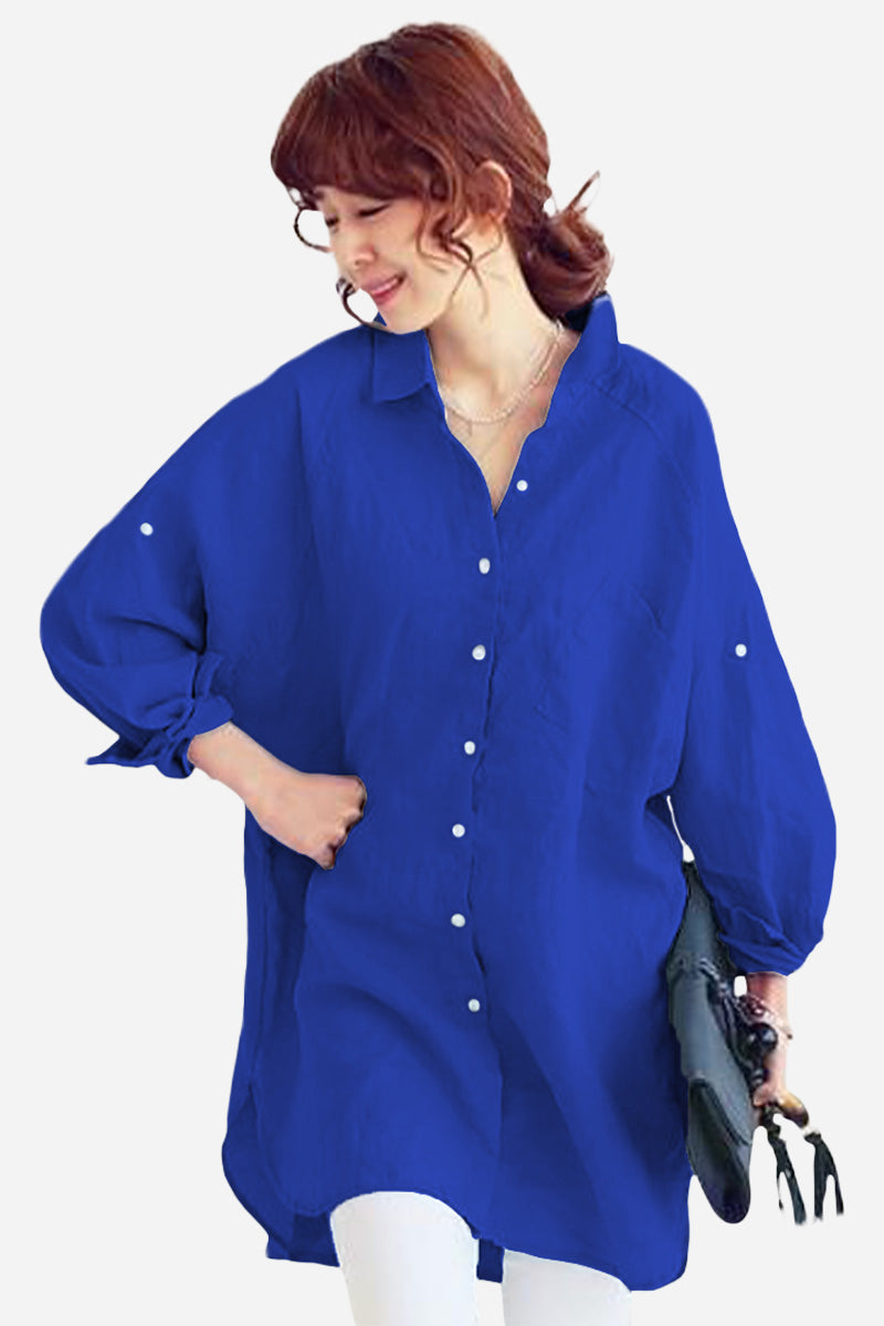 Oversized 100% Cotton Linen Shirt