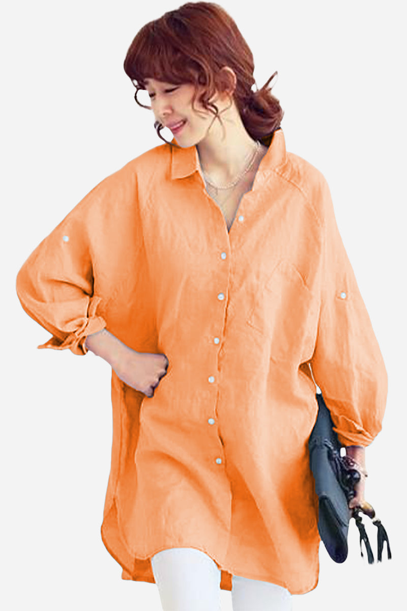 Oversized 100% Cotton Linen Shirt