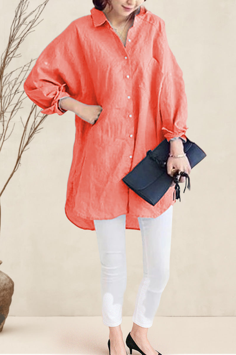 Oversized 100% Cotton Linen Shirt