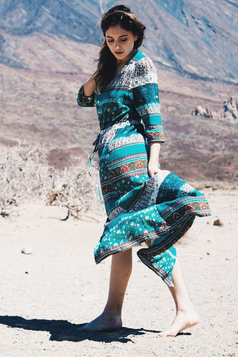 Daisy Store Bohemian Maxi Dress for female, 3XL Daisy Store Bohemian Maxi Dress for female, 3XL