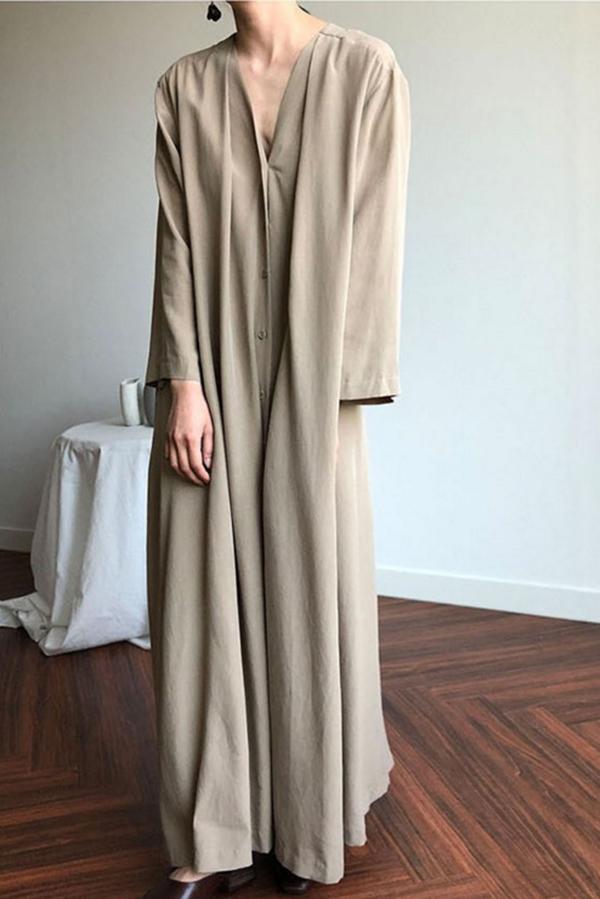 Kimono Style Long Sleeve Maxi Dress