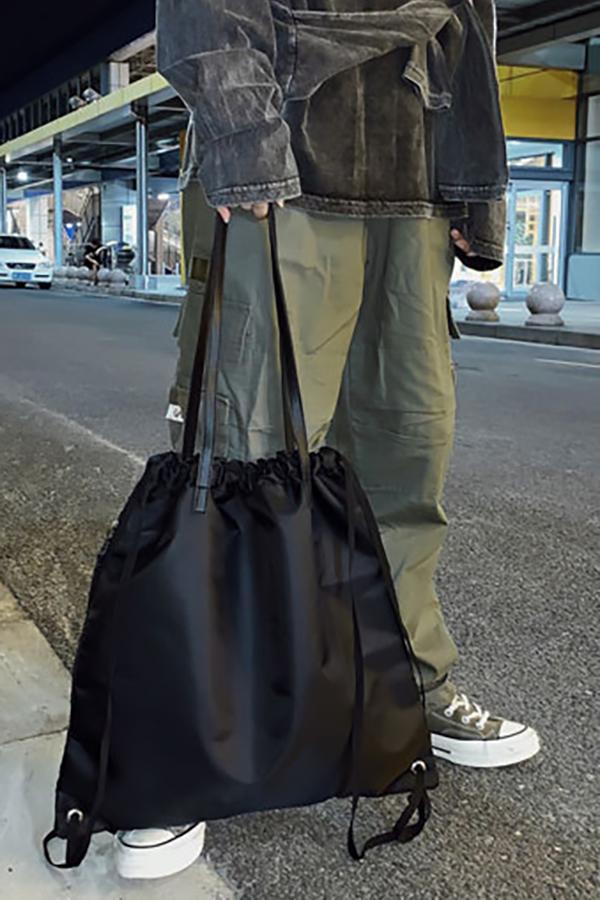 Drawstring Nylon Waterproof Tote Bag