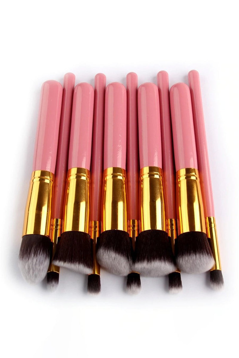 10 Piece Kabuki Make up Brush Set