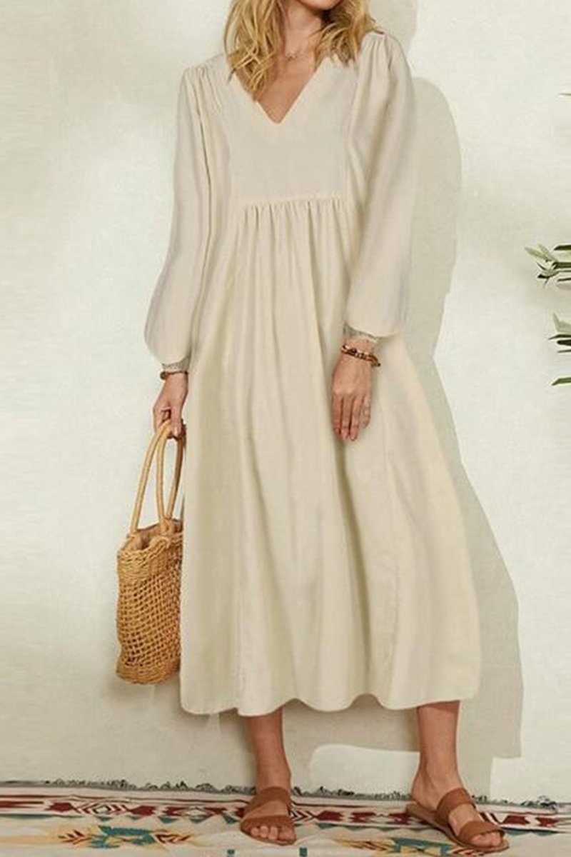 Midi Long Sleeve Spring Dress