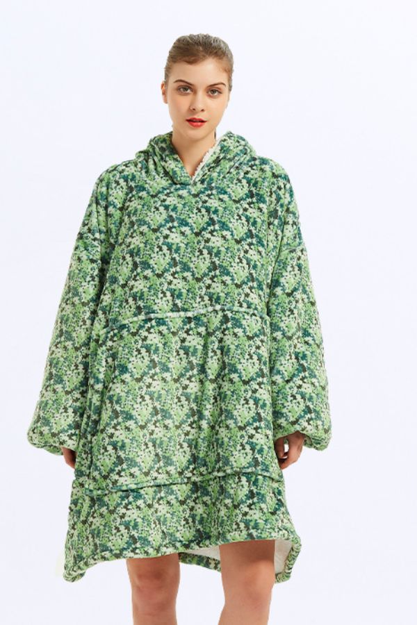 Snuggly Oversized Hooded Fleece Sweater