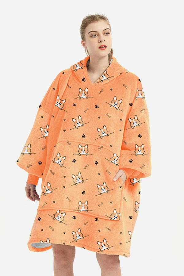 Snuggly Oversized Hooded Fleece Sweater