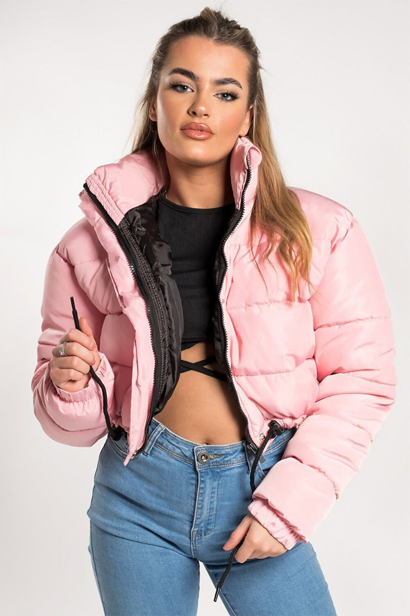 Sleek Cropped Puffer Jacket