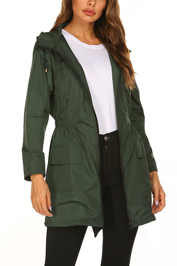 Outdoor and Travel Hooded Raincoat Windbreaker Jacket
