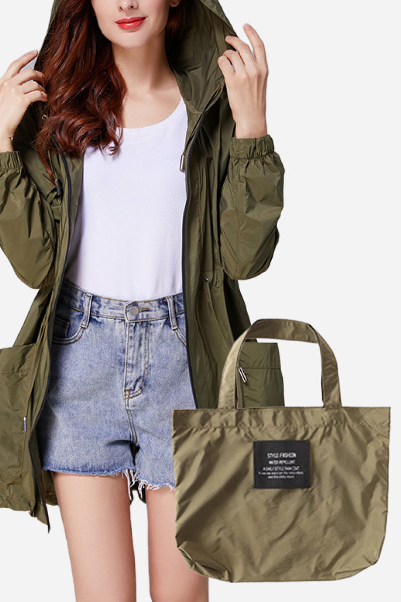Travel Ready Outdoor Raincoat Windbreaker with Bag