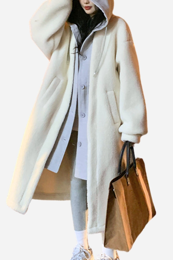 Everyday Wear Oversized Sherpa Long Coat