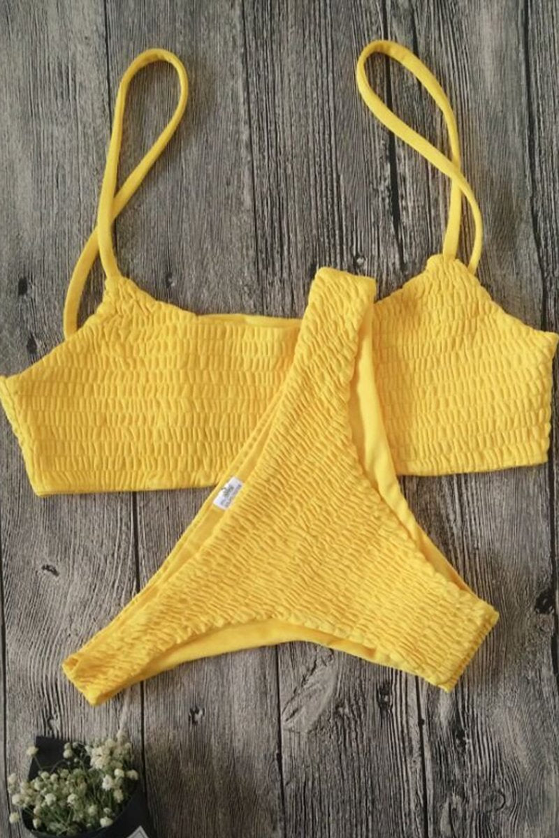 Retro Shirred Bikini